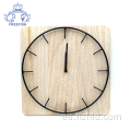 Placa de alambre de reloj de pared de madera